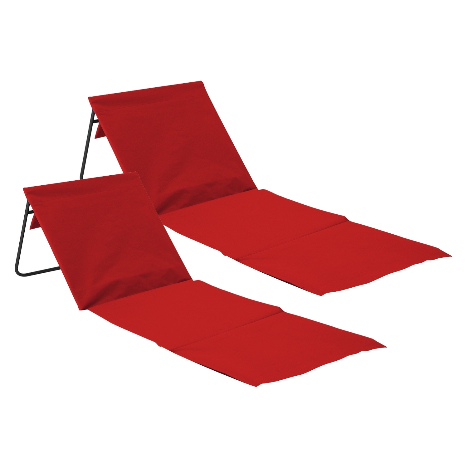 Pack 2 Esterillas Plegables de Playa Acolchadas con Respaldo 149.5x50.5x42cm Thinia Home Esterillas de Playa 1